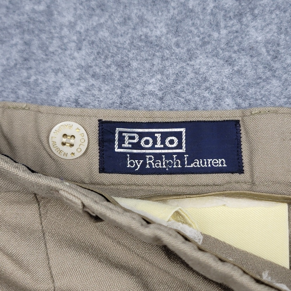 Polo Ralph Lauren Dress Pants Mens 40x29 Tan Khaki Coin Pocket Trousers - Picture 4 of 11